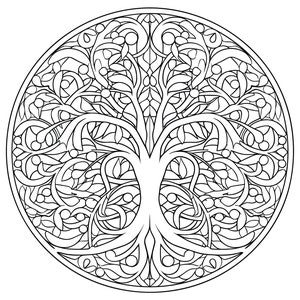 Mandala Trees Coloring Book: 120 Designs for Relaxation (PDF Download)