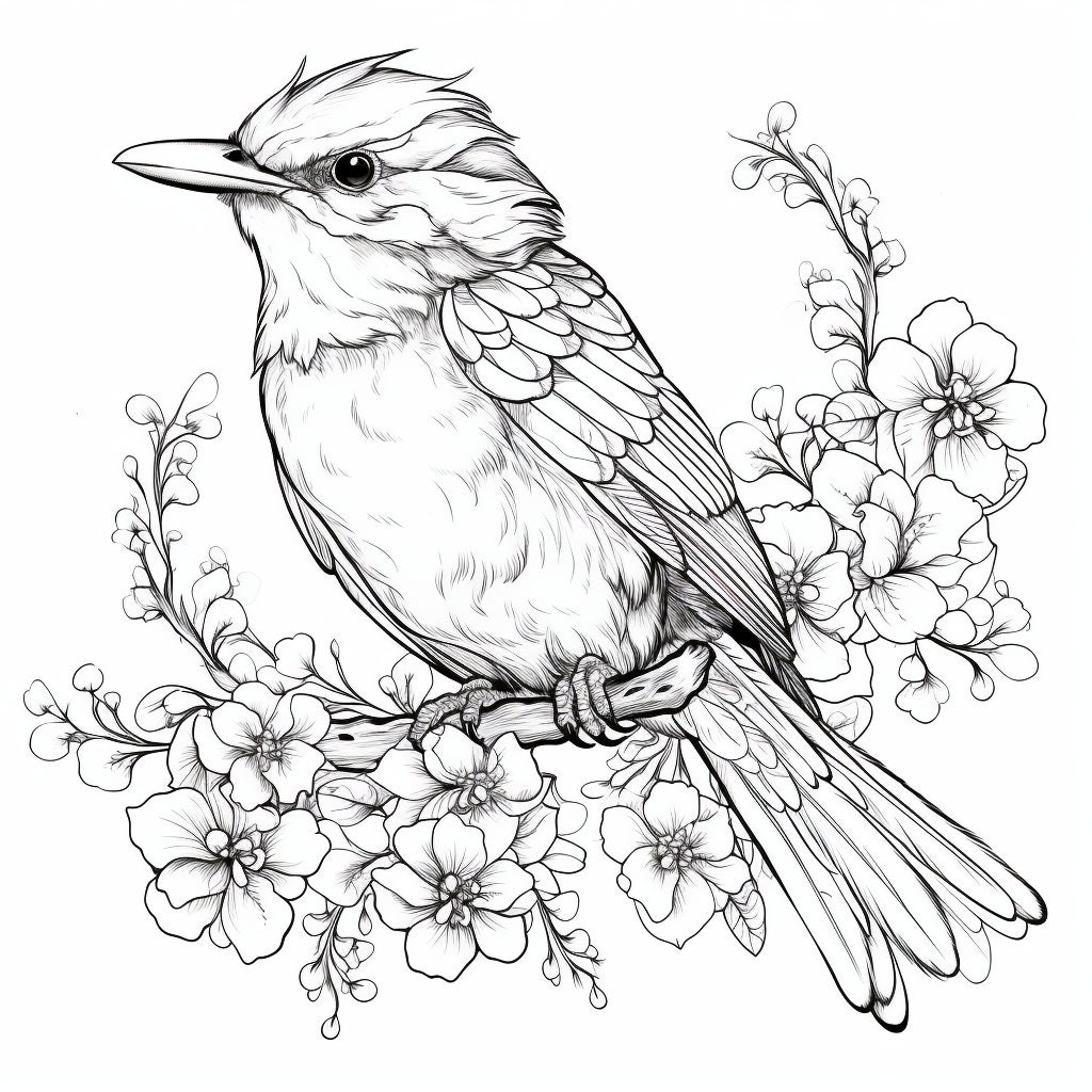 250 Beautiful Bird Designs Printable PDF Coloring Book - Etsy