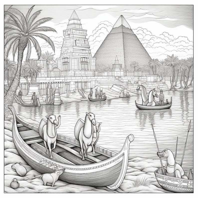 Captivating Collection of 67 Egyptthemed Coloring Pages Pyramids