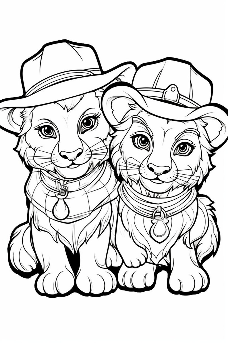 Five Printable Lion Coloring Pages - PDF Download for Kids & Adults - Etsy