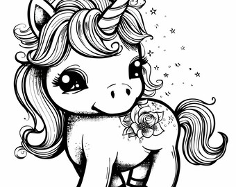 SES Creative Unicorn Coloring Book With Foam Horn & Glitter Stickers - 15 Textured Sheets For Kids