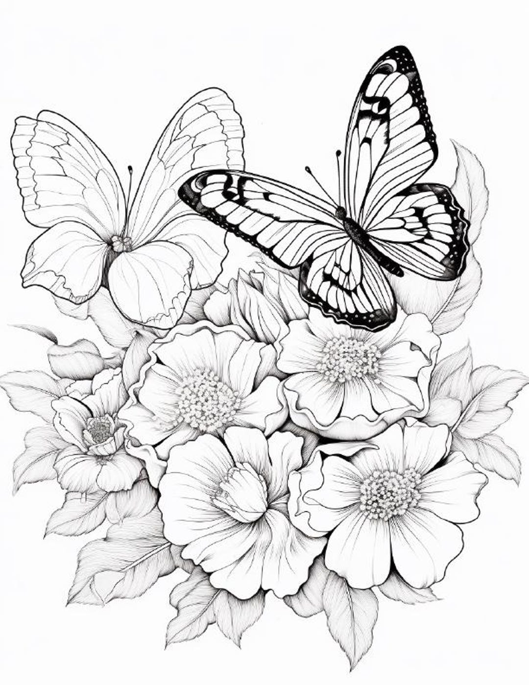 Butterflies Spring Pdf 100 Spring Flowers & Butterfly Pictures PDF | Instant Download With ...