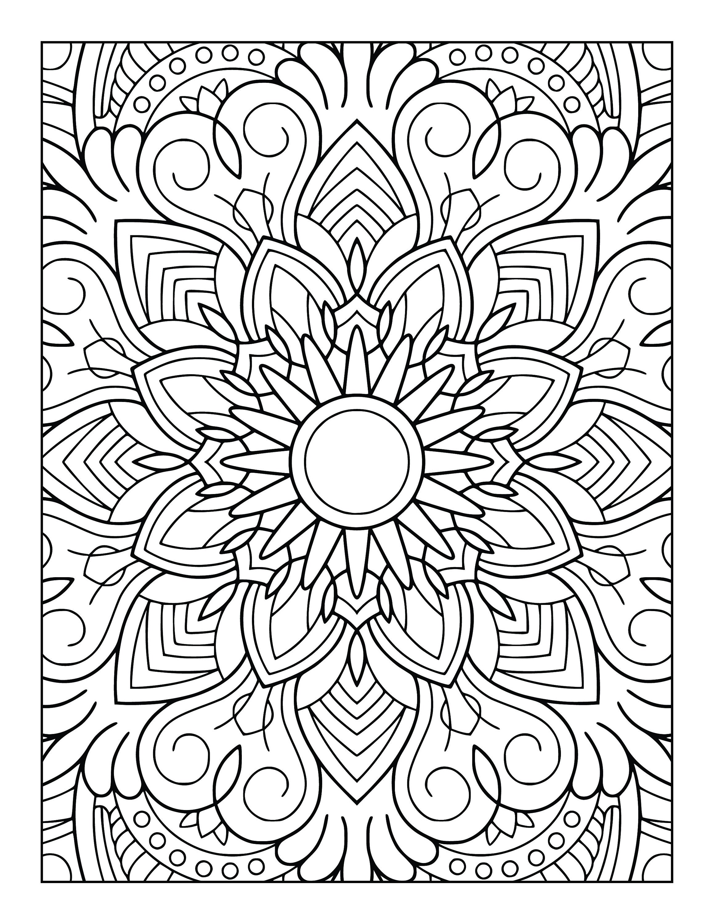 Set of 60 Mandala Coloring Pages - Digital Download for Adults & Kids ...