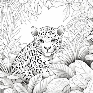 Wild Adventures: 96 Exquisite Jungle Pictures to Color - Adult and Kids Coloring Book - Tropical Rainforest Animals, Plants, and Landscapes