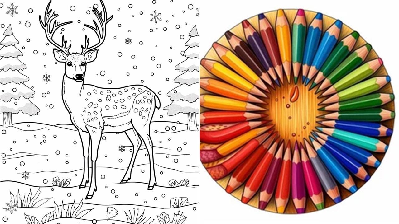 140 Winter Coloring Pages | PDF With Instant Download + JPG & PNG Files ...