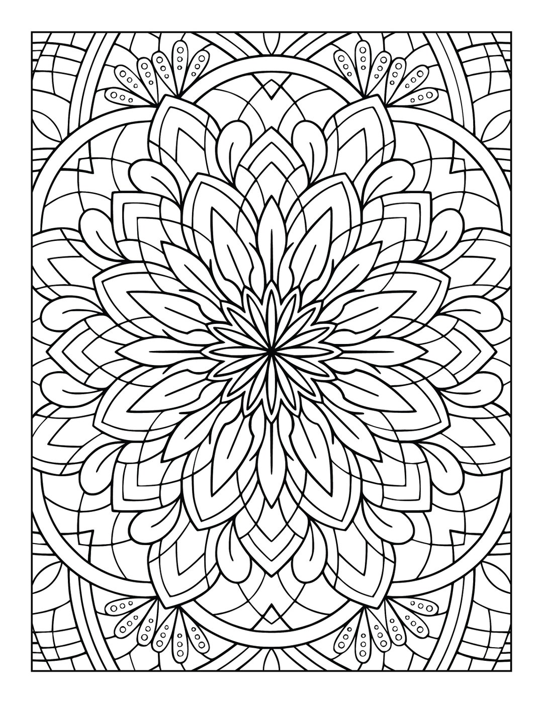 Set of 60 Mandala Coloring Pages - Digital Download for Adults & Kids ...