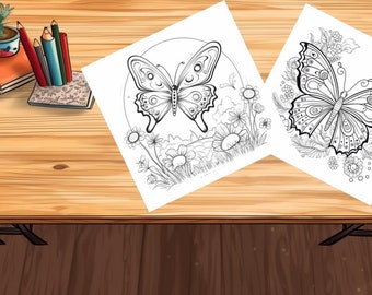 Exquisite Butterfly Coloring Pages (Part 1) for Your Creative Delight