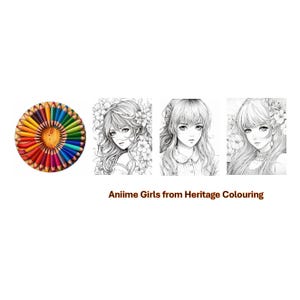 300 pagine da colorare di ragazze anime / 100 PDF da scaricare subito + link a 300 file JPG e PNG