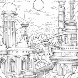 Architectural Buildings Coloring Pages: 100 Designs + 160 Bonus Images ...