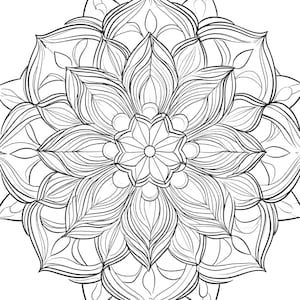 100 Mandala Coloring Pages: Printable Adult Relaxation (PDF Download)