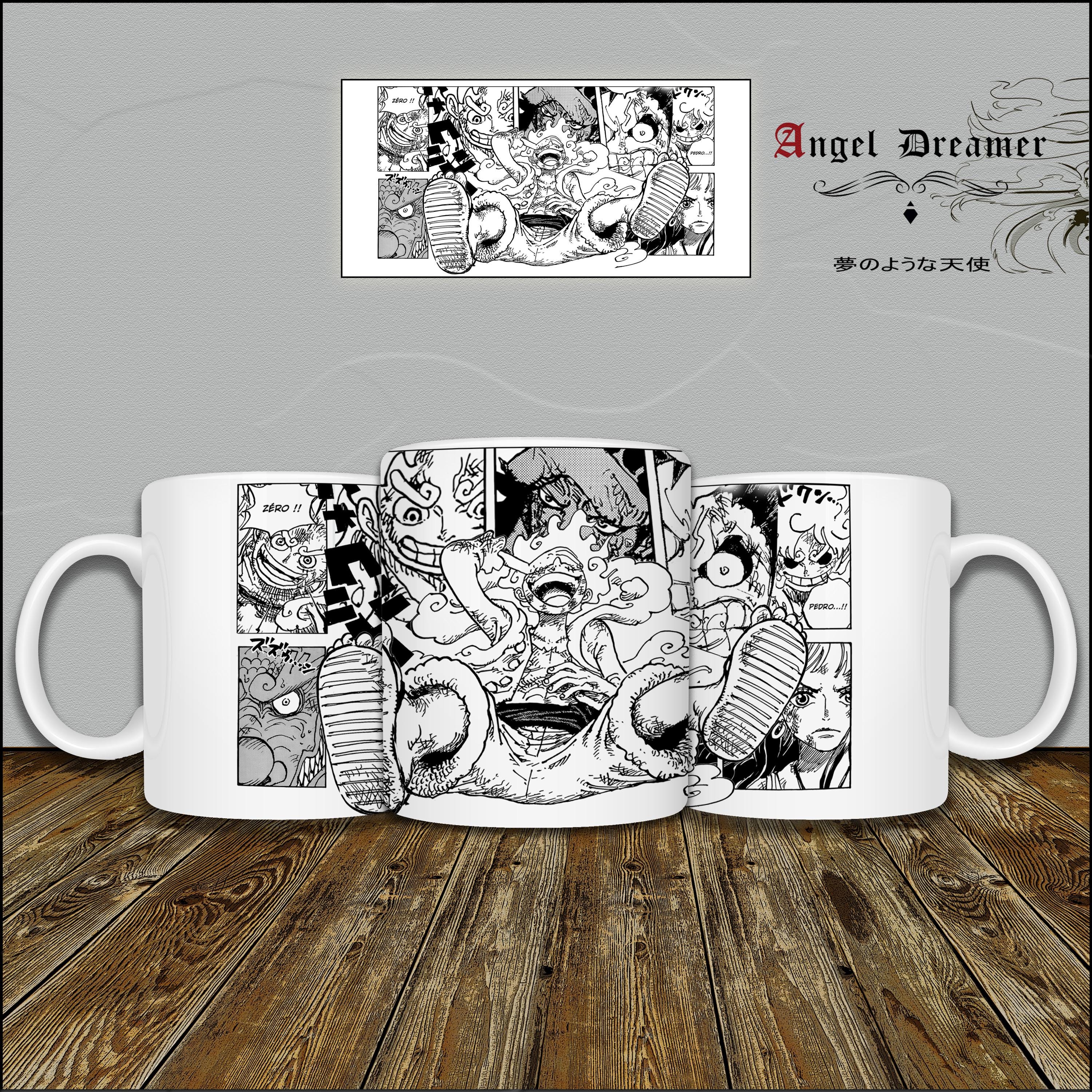 Mug One Piece Collection - Luffy, Zoro, Ace, Nami - Fresque Manga En Céramique 325ml