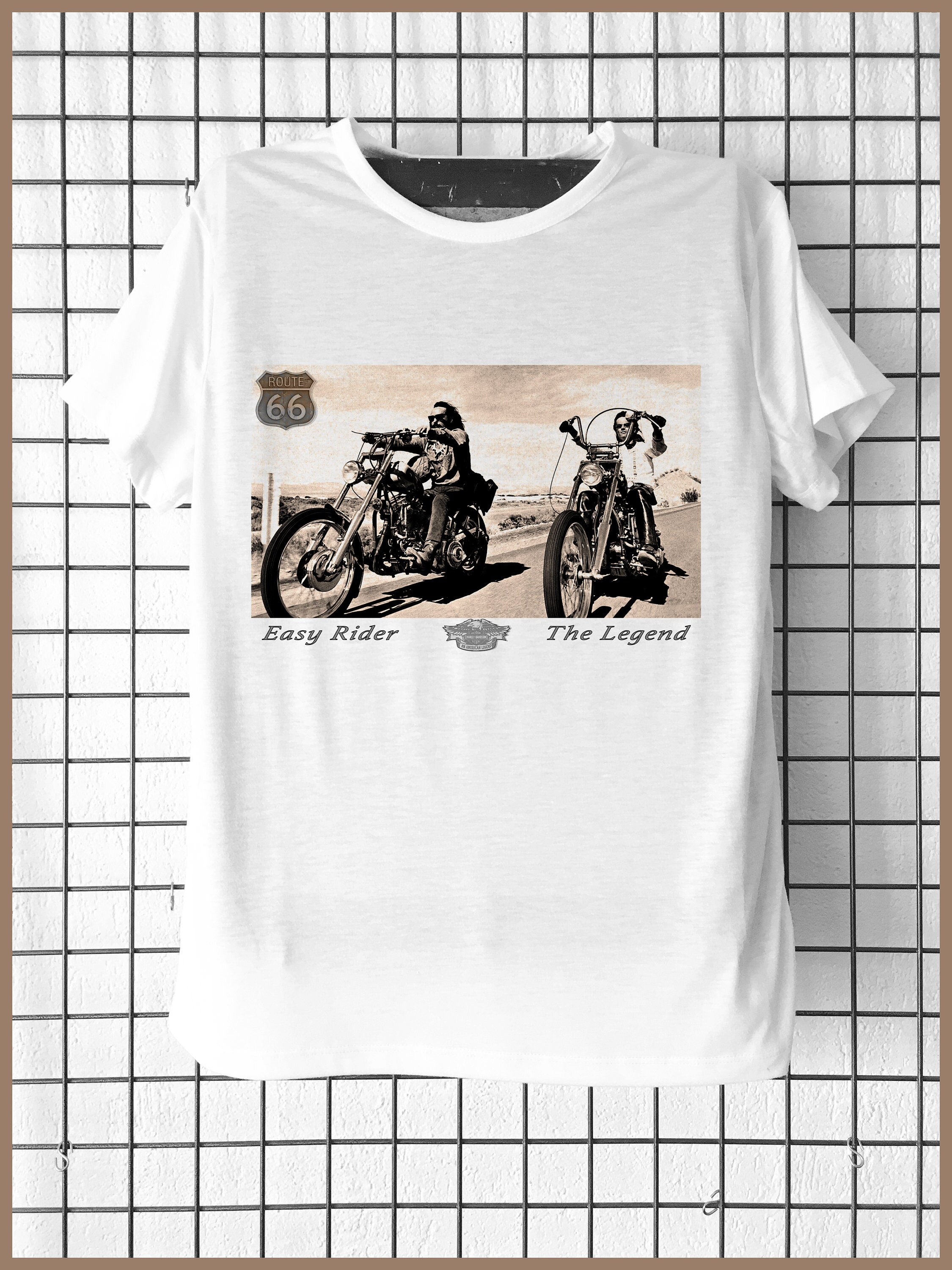 T-shirt Homme Harley Davidson Logo – 100% Coton, Manches Courtes, Blanc, Tailles S à XXL