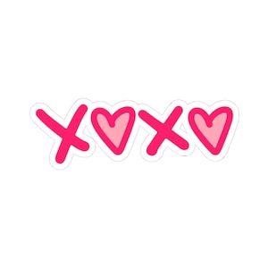Sticker XOXO Kiss-Cut - Sticker câlin et baiser mignon pour ordinateurs portables, journaux, cadeaux et plus