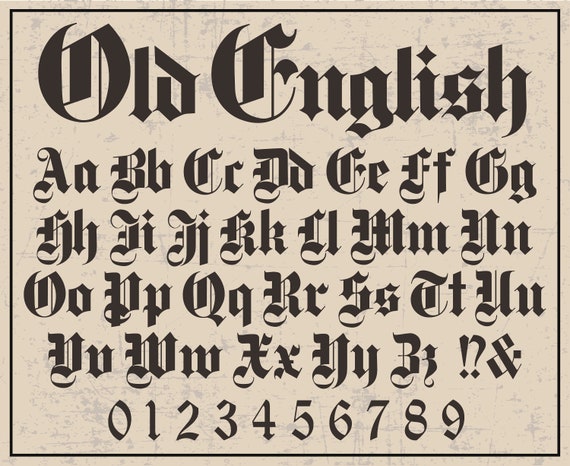 Old English Font Old English Style Font Old English Letters Old English  Alphabet Celtic Font Gaelic Font Old English Font Cricut