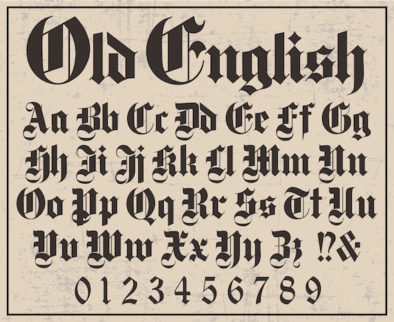 Old English Font Old English Style Font Old English Letters Old English  Alphabet Celtic Font Gaelic Font Old English Font Cricut