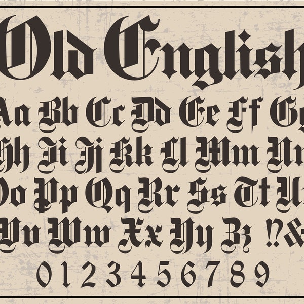 Old English Font Old English Style Font Old English Letters Old English Alphabet Celtic Font Gaelic Font Old English Font Cricut