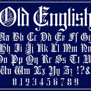 Carattere inglese antico Carattere celtico Carattere gaelico Carattere stile inglese antico Lettere inglesi antiche Alfabeto inglese antico Carattere inglese antico Cricut