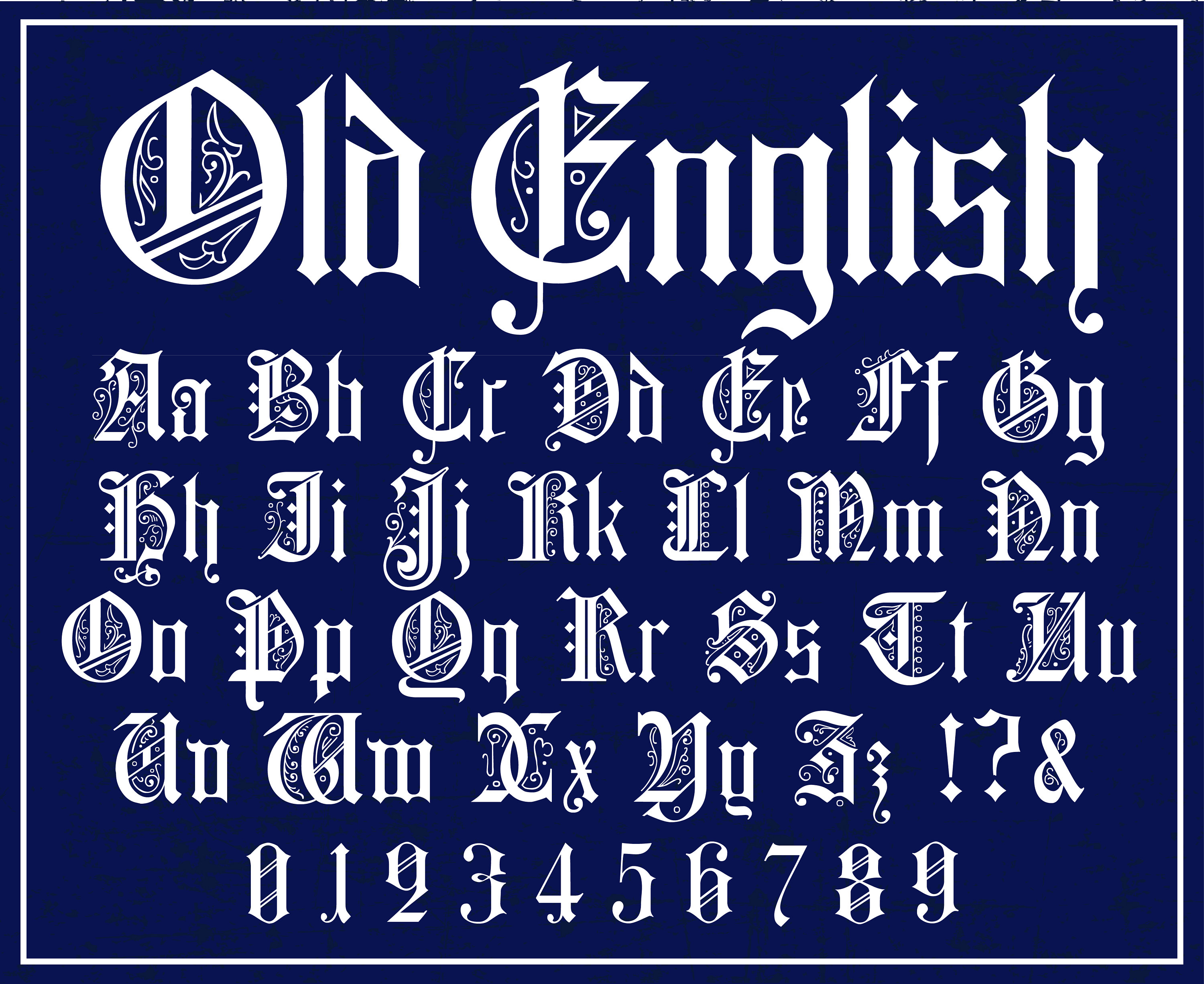 Old English Font Celtic Font Gaelic Font Old English Style Font Old English  Letters Old English Alphabet Old English Font Cricut