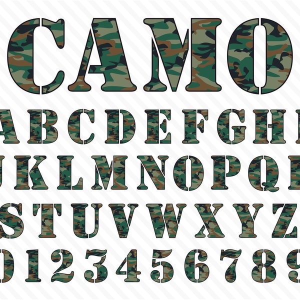 Camouflage Font Camo Font Stencil Font Army Font Military Font Camouflage Letters Font Digital Camo Font Camouflage Letters Font Cricut Font