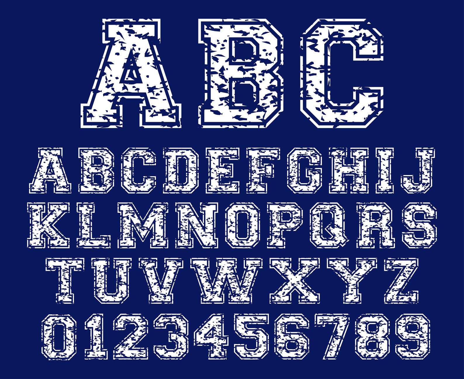 Disstressed Font Distressed Varsity Font Distressed Varsity Letters ...
