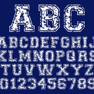 Ontstressed Font Distressed Varsity Font Distressed Varsity Letters Distressed Letters Svg College Font Varsity Font School Font Sport Font
