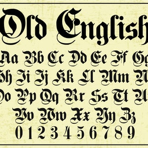 Old English Font Celtic Font Old English Style Gaelic Font Font Old English Letters Old English Alphabet Old English Font Cricut