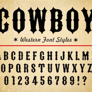 Cowboy Schrift Western Schrift Wild West Font Old West Font Western Font Western Font Styles Old Western Font Cowboy Western Font Western Schrift Western Schrift
