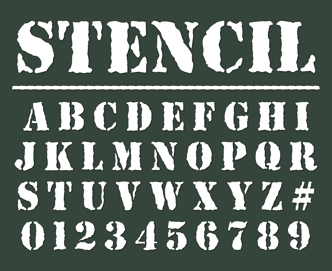 Stencil Font Army Font Military Font Military Stencil Font Army Stencil