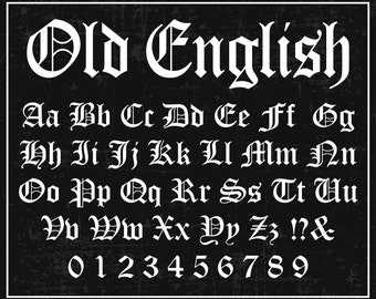 Old English Font Old English Style Font Celtic Font Gaelic Font Old English Letters Old English Alphabet Old English Font Cricut