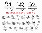 Wedding Monogram Svg Valentine Day Monogram Svg Font Svg Love Monogram Svg Love Alphabet Svg Heart Monogram Svg Cricut Monogram Svg
