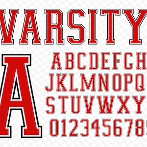 Varsity Schriftart College Schriftart Sport Font Bold Font Baseball Schriftart Fußball Schriftart Varsity Schriftart Svg Fussball Schriftart Svg Cricut Font