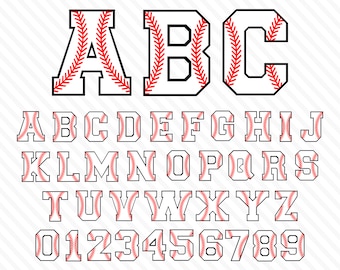 Baseball Font Svg Baseball Font With Stitch Baseball Stitch Font Baseball Layers Alphabet Cricut Font With Tails Baseball Letters Font Svg