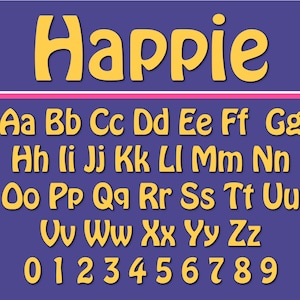 Happie Font Hobo Font Svg Hobo Font Ttf Bubbly Font Farmhouse Fonts Block Font Game Font School Font Hobo Font Alphabet Cricut Font