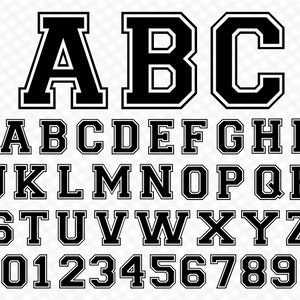 Varsity-Schriftart College-Schriftart Sportschriftart Fettschrift-Schrift Baseball-Schriftart Fußball-Schriftart Varsity-Schriftart svg Fußball-Schriftart svg Cricut-Schrift