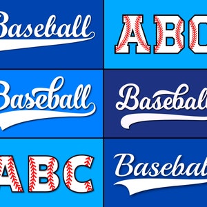 Baseball-Schriftarten Bundle Baseball-Schrift mit Schwänzen Baseball-Schrift Baseball Alphabet Baseball Tails svg Baseball Stich Buchstaben Cricut svg Png