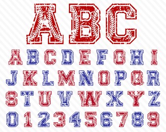 Varsity Letters Svg Baseball Font Svg Baseball Letters Svg Baseball ...