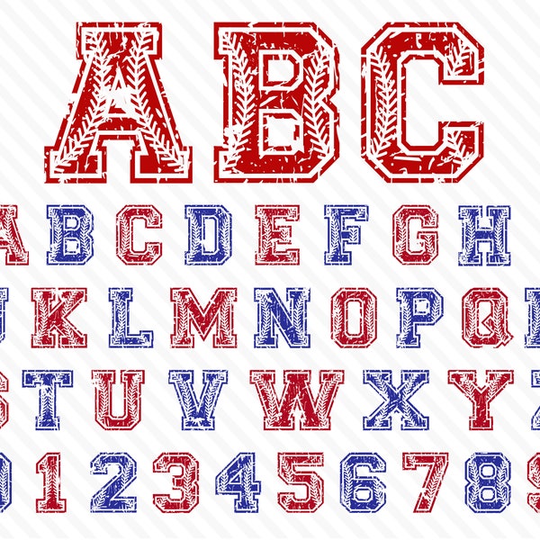 Baseball Font Svg Distressed Font Baseball Font With Stitch Baseball Stitch Font Baseball Layers Alphabet Cricut Font Baseball Letters