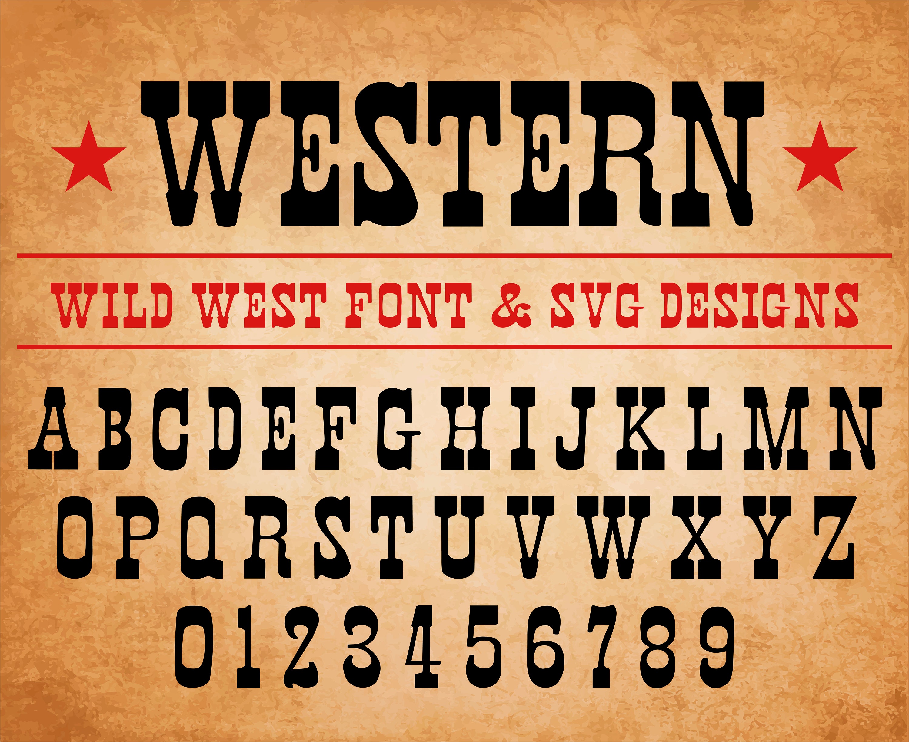 Old West Font Stencils