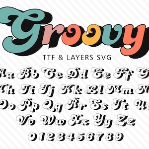 Groovy Font Retro Groovy Font Groovy Schrift Shadow Font Happie Groovy Schriftart Groovy Alphabet Groovy Letter Font Groovy Cricut Font