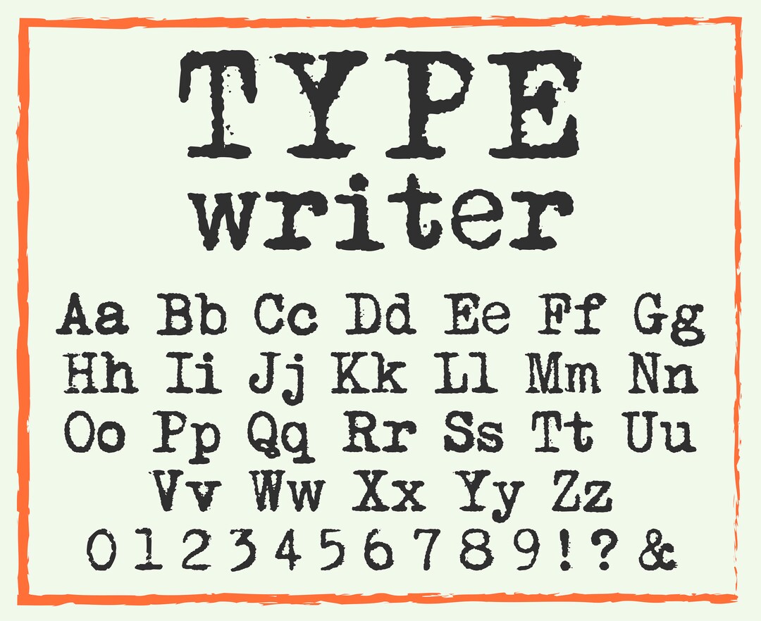 Typewriter Font Type Font American Typewriter Font Old Typewriter Font