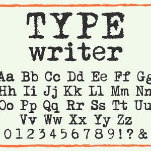 Typewriter Tipo di carattere Font Macchina da scrivere americana Font Vecchia macchina da scrivere Font Vintage Typewriter Font Typewriter Cricut Font Typewriter Script