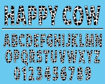 Сow Font Farm Font Cow Print Font Cattle Font Happy Cow Font Cow Letters Font Cow Spots Font Farmhouse Font Cow Pattern Font Cow Skin Font