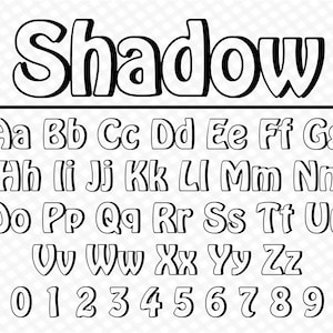 Shadow Font Block Shadow Font Shadow Script Font Shadow Font Style Shadow Font Alphabet Shadow Letters Font Bubble Letters With Shadow