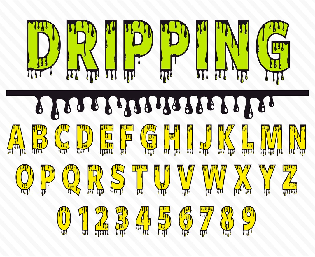 Drip Font Dripping Font Blood Dripping Font Honey Drip Font Etsy