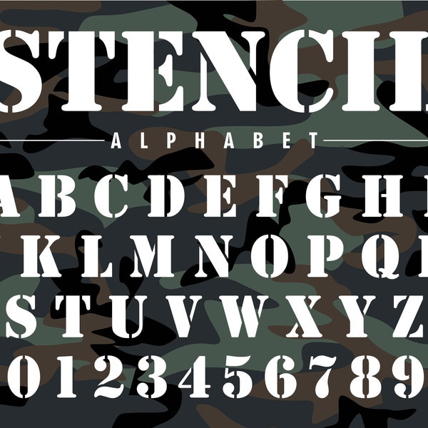 Stencil Font Army Font Military Font Military Stencil Font Army Stencil Font Stencil Letters Font Script Stencil Font Stencil Font Cricut