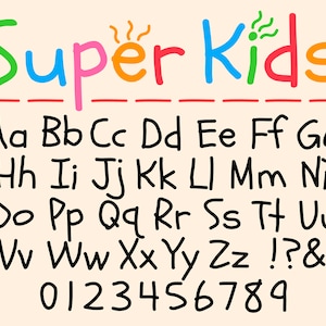Crayons Font Duo, Handwritten Font, Hand Lettered Font, OTF, Cute Font, Kids  Font, Bold Font, Font for Cricut, Cartoon Font, Round Font 