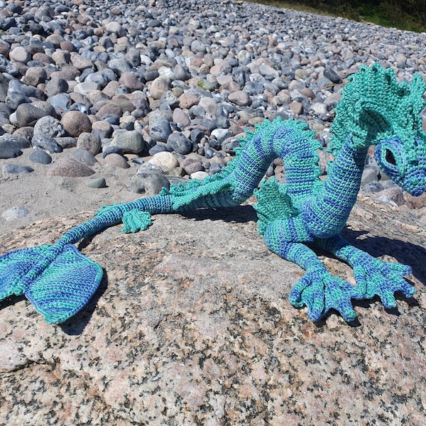 Seeschlange Sea serpent crochet Amigurumi gehäkelt Drachen