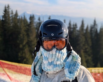 Handmade knitted balaclava  bunny style