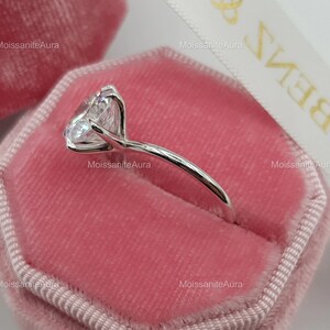 3CT Round Cut Moissanite Ring, Round Engagement Ring, 6 Prongs Ring, Classic Solitaire Ring, Dainty Wedding Ring, Proposal Ring