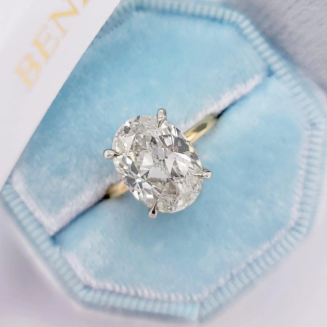 5 Carat Moissanite Solitaire Ring main image 1
